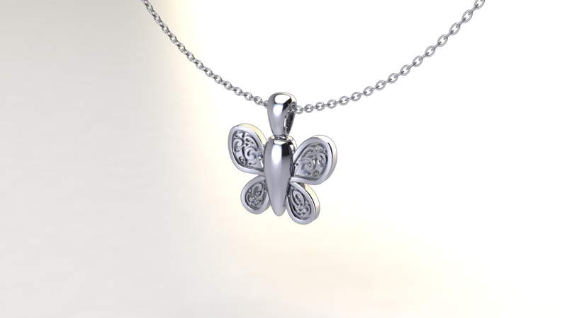 colgante para cenizas Mariposa