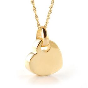 Colgante para cenizas corazón de oro.