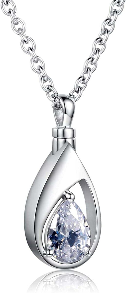 colgante para cenizas lagrima de cristal