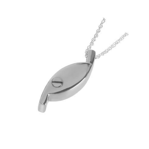 colgantes con cenizas de plata atrás