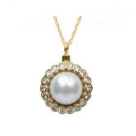 Colgantes para cenizas de oro Perla