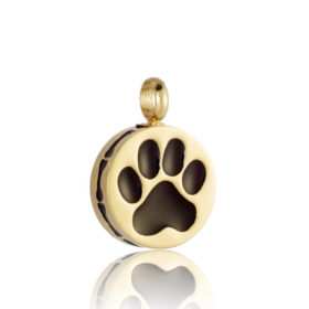 Colgantes para cenizas de mascota de oro Huella Eterna