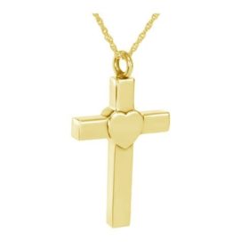 colgante para cenizas cruz de oro