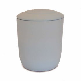 Urna para cenizas biodegradable blanca