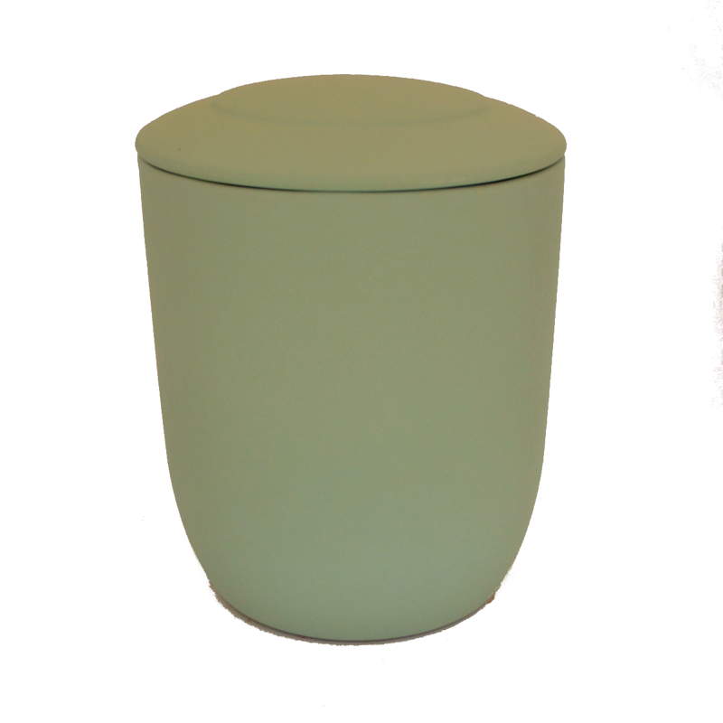 Urna para cenizas biodegradable verde
